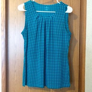 Teal rouche tank